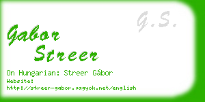 gabor streer business card
